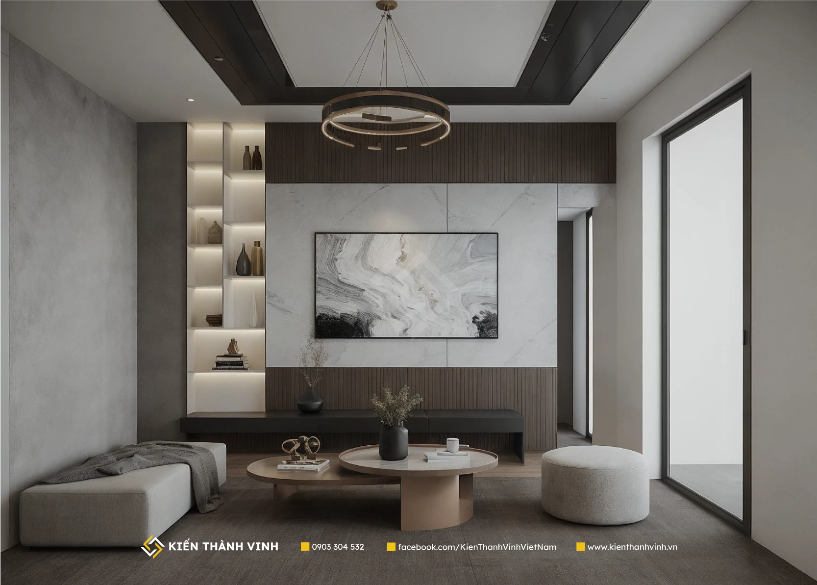 phòng khách nhà phố sang trọng 3 tầng tạo dựng hạnh phúc Aristo Home