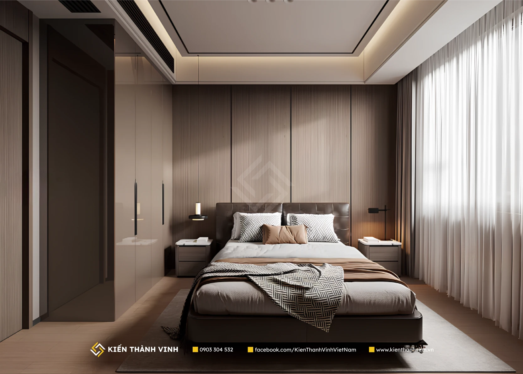 phối cảnh phòng ngủ biệt thự nghỉ dưỡng nhiệt đới cho gia đình - Dự án Lushara Kiến Thành Vinh