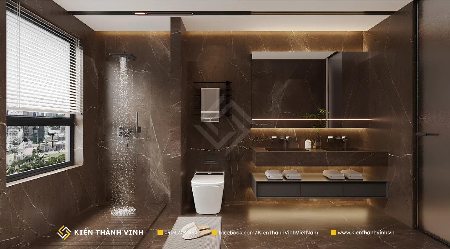 phối cảnh phòng tắm biệt thự nghỉ dưỡng nhiệt đới cho gia đình - Dự án Lushara Kiến Thành Vinh