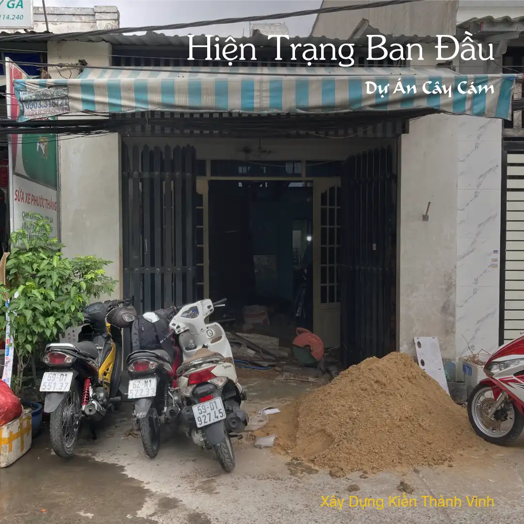 Hiện trạng ban đầu trước khi Cải tạo nhà cấp 4 cũ thành nhà 2 phòng ngủ
