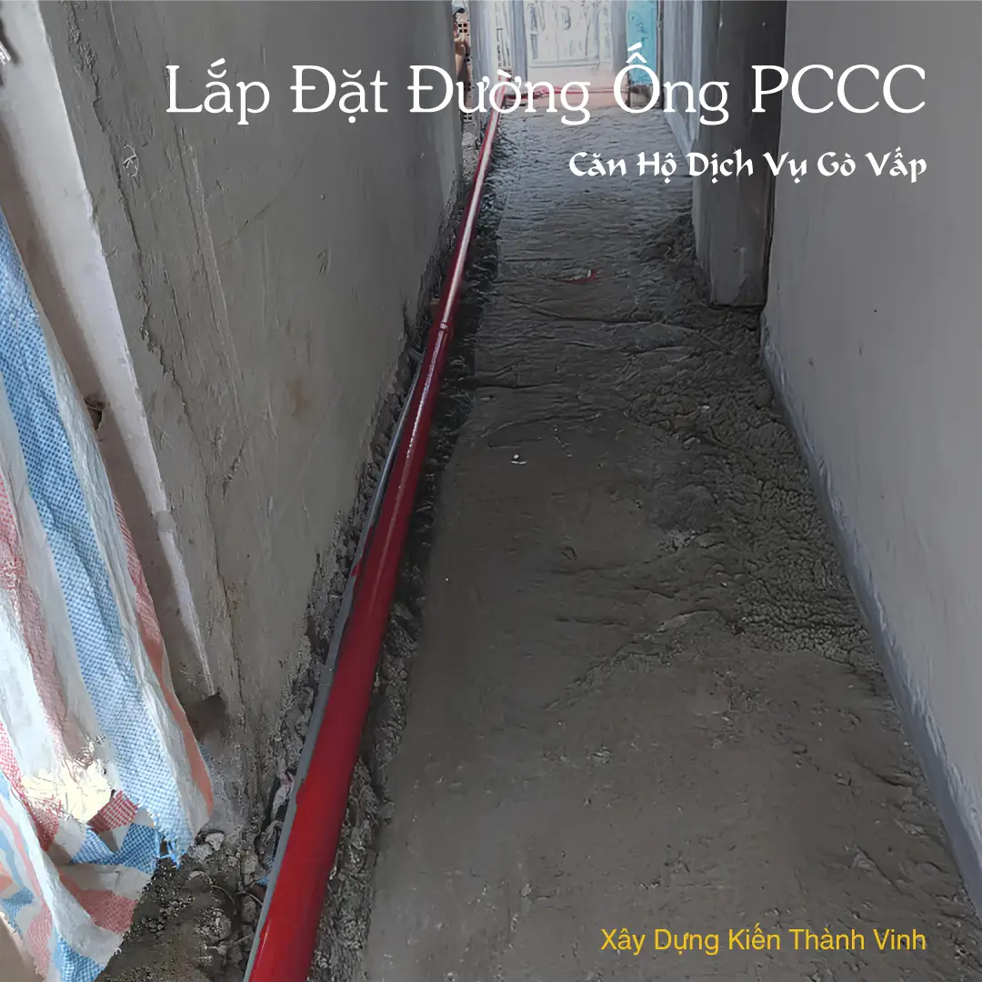 Lắp đặt đường ống phòng cháy chữa cháy căn hộ dịch vụ Gò Vấp
