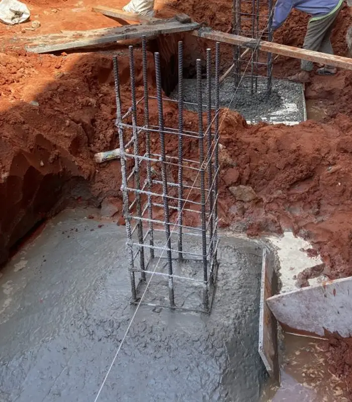 hình ảnh công trình Phương pháp thiết kế móng đơn lệch tâm cho nhà phố xây chen