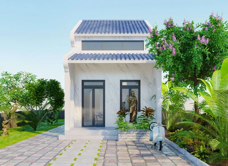 Mẫu nhà nhỏ sân vườn đẹp